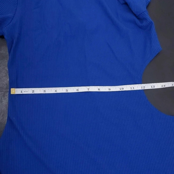 Reformation Dress Kensy Cutout Blue Stretch Knit Mini Size XL NWT - Picture 15 of 15